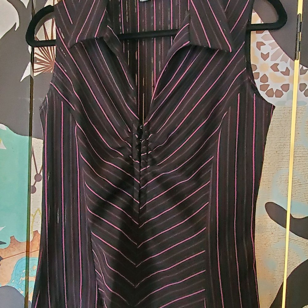 Fashion Bug Pink & Black Sleeveless Shirt - Picture 2 of 9